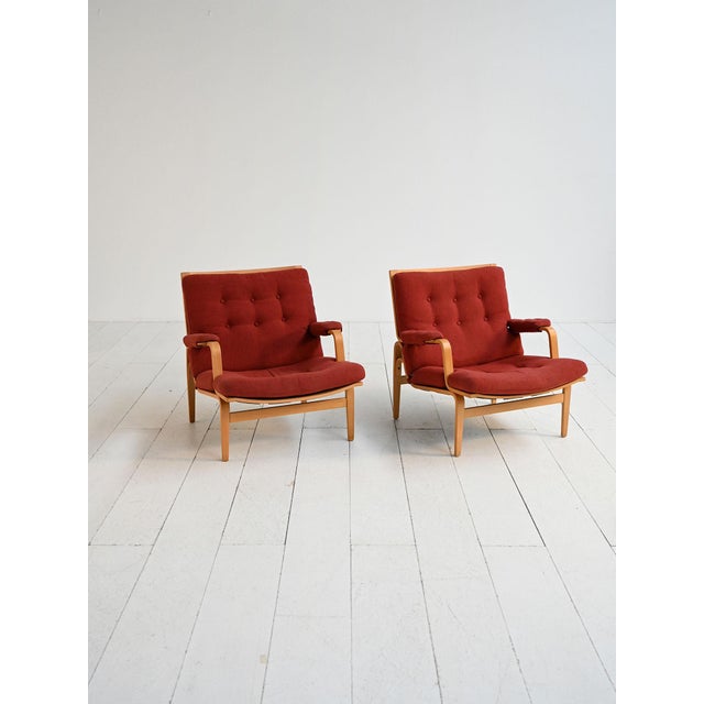 Bruno Mathsson Ingrid Armchairs by Bruno Mathsson for Dux, 1960s, Set of 2 For Sale - Image 4 of 12