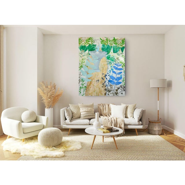 Grandmothers Garden Organic Modern Acrylic Painting For Sale - Image 4 of 5