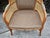 Vtg. Ethan Allen Tommy Bahama Style Cane Wingback Chair W/Herringbone Fabric For Sale - Image 10 of 13