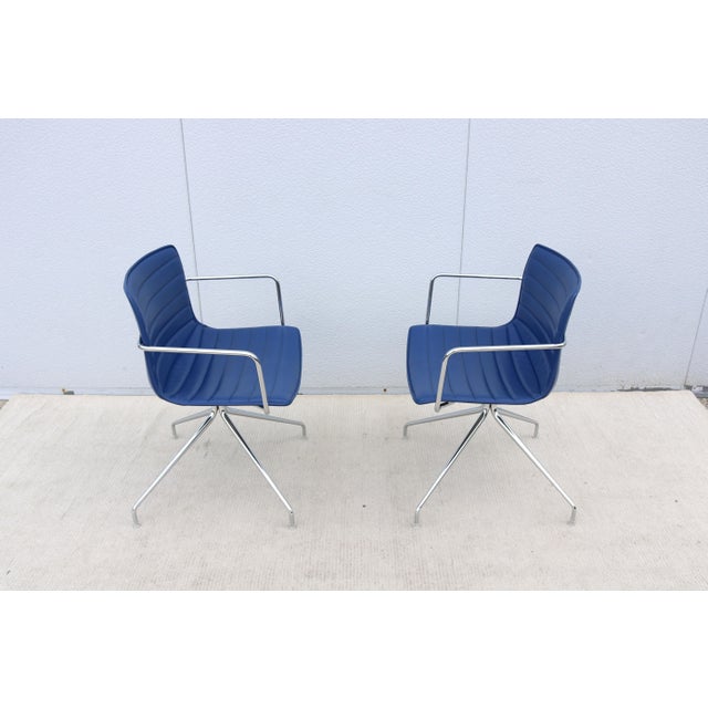 Italian Modernism Lievore Altherr Molina for Arper Catifa Swivel Chairs - A Pair For Sale - Image 10 of 18