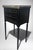 Late 19th Century Late 19th Century Napoleon III Style French Night Stand in Black Lacquered Wood and Carrara Marble For Sale - Image 5 of 18