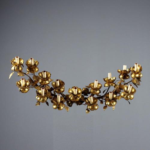 Metal Fifteen-Light Wall Lamp in Iron and Sheet Metal For Sale - Image 7 of 7