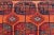 Vintage Wool Ersari Rug in Wool With Gul Design in Orange, Blue, and Brown 5'0 X 8'10 For Sale - Image 10 of 12