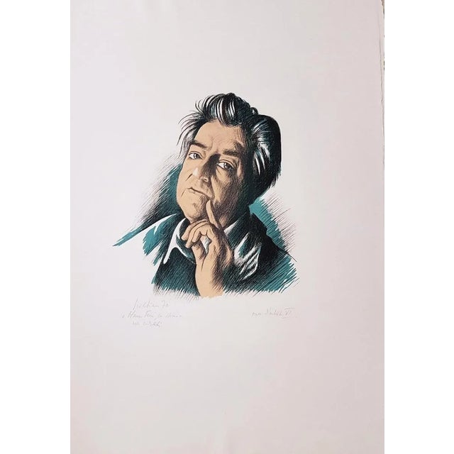 Self-portrait - Original Lithograph - 1970s 1970 For Sale