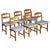 Razorblade Dining Chairs in Oak & Lambswool from Henning Kjærnulf, 1960s, Set of 6 For Sale - Image 15 of 15