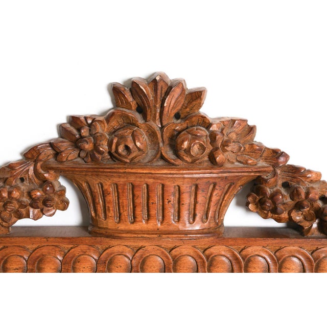 French Mid 20th Century Louis XV Style Carved King Headboard For Sale - Image 3 of 11