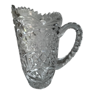 1980s Faceted Daisy Burst Pitcher