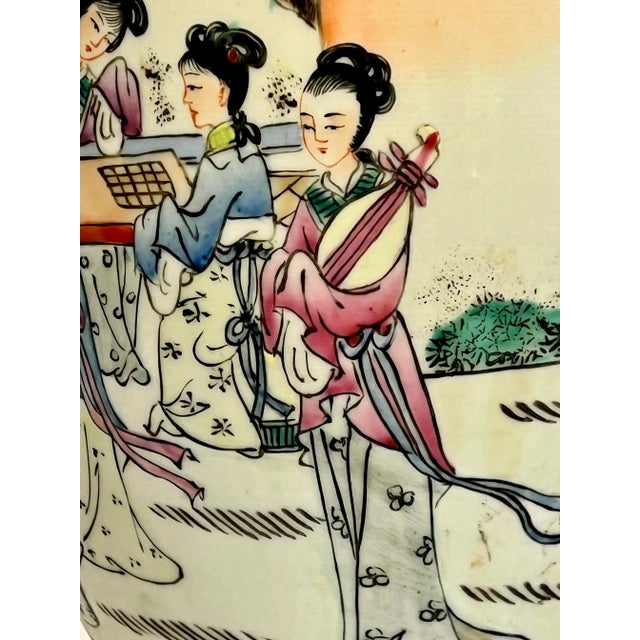 Chinoiserie Vintage Chinese Export Famille Rose Porcelain Vase For Sale - Image 3 of 11