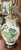 Chinese Mid-Century Chinese Export Ceramic Lotus & Floral Table Lamps - Pair For Sale - Image 3 of 10