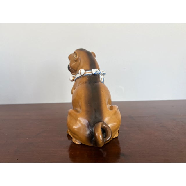 Antique German Dog Porcelain Figure of a Seated Pug For Sale - Image 4 of 7