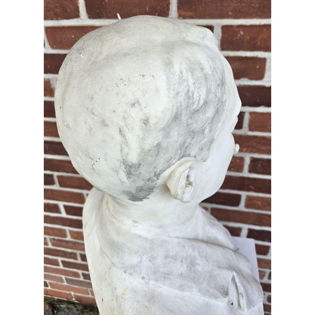 Antique French Signed Felix Desruelles Marble Bust Sculpture Hand Carved Life Size For Sale In New York - Image 6 of 7