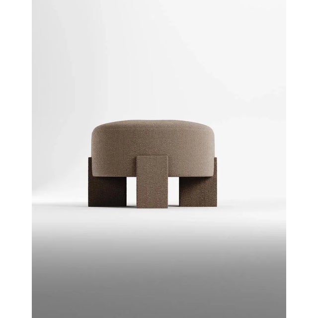 Not Yet Made - Made To Order Cassete Puff in Boucle Brown by Alter Ego for Collector For Sale - Image 5 of 5