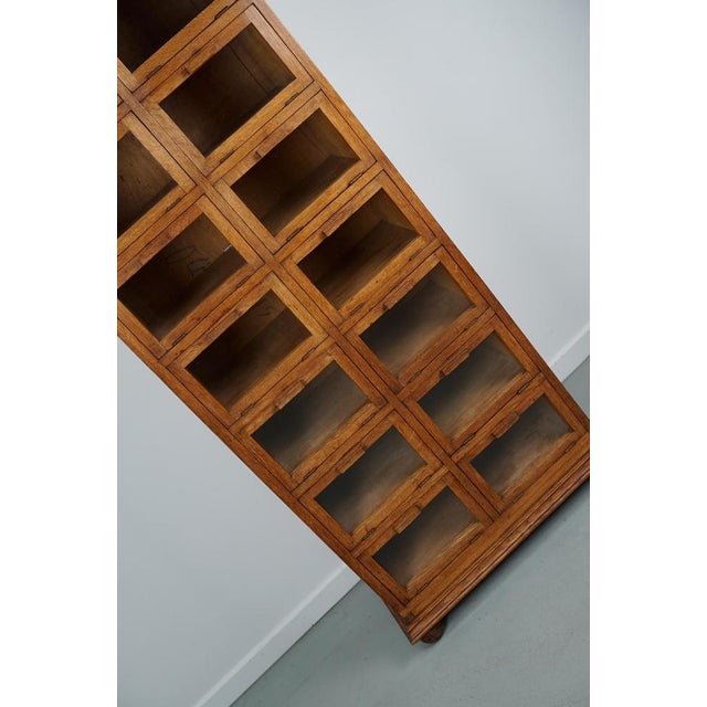Vintage Dutch Oak Haberdashery Shop Cabinet, 1930s For Sale - Image 14 of 15