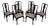 Century Furniture Ebonized Set of Six Queen Anne Style Dining Chairs For Sale