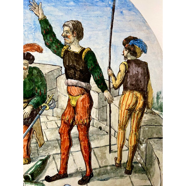 Ceramic Majolica Earthenware Dish by Liautey Godefroy, 1892 For Sale - Image 7 of 11