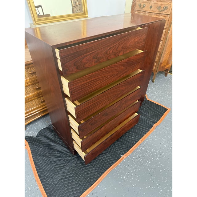 1960s 1960s Arne Wahl Iversen Rosewood Gentleman’s Chest For Sale - Image 5 of 10