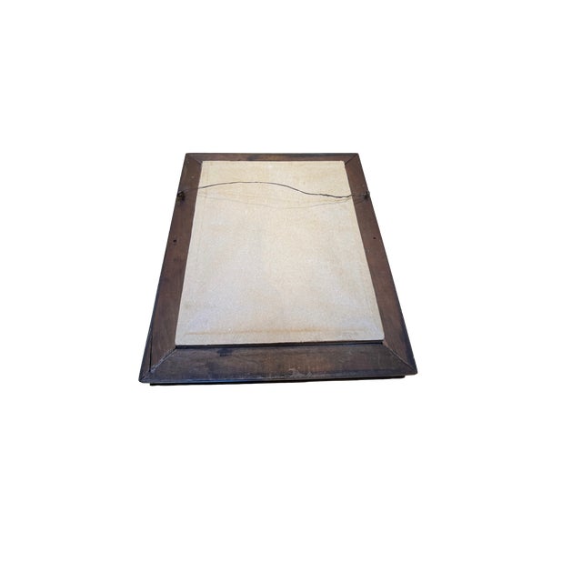Antique Deep Walnut Mirror With Gold Liner For Sale In San Francisco - Image 6 of 6