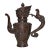 Copper Wine Vessel With Dragon Handle & Beast Motifs For Sale