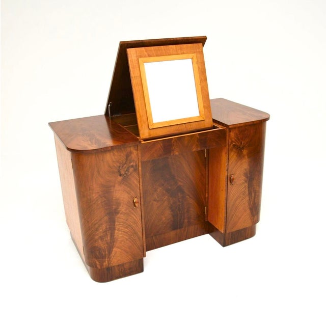 Art Deco Figured Walnut Dressing Table, 1930s For Sale - Image 14 of 14