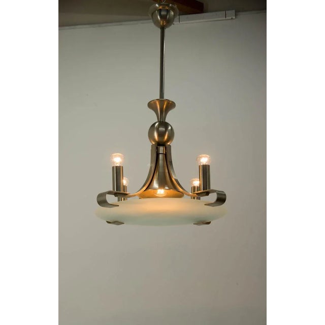 Large Art Deco Chandelier, 1930s For Sale - Image 8 of 12