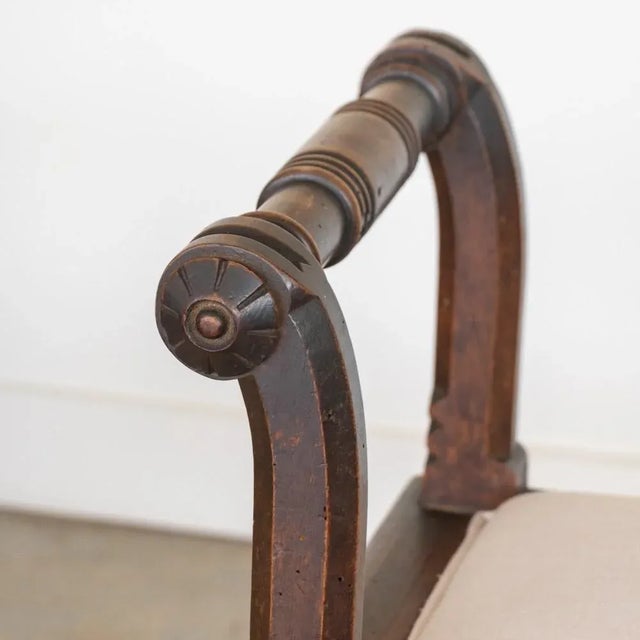 1940s Pair of French Carved Wood Stools For Sale - Image 9 of 12