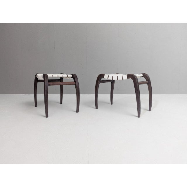 1940s Modern Stools by Ladislav Bartoníček for Krásná Jizba, 1940s, Set of 2 For Sale - Image 5 of 14