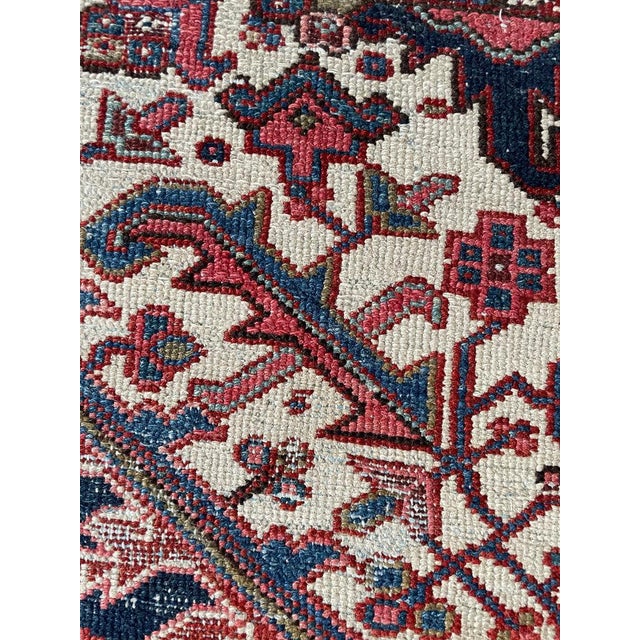 TRUE KING Mighty Iconic Antique Karaja Deep Strawberry Rug 10.6 x 13 For Sale - Image 9 of 18