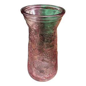 1970s Pink Depression Glass Large Vase