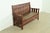 J.M. Young J. M. Young & Sons Antique Mission Oak Arts & Crafts Bench or Settle Sofa, Circa 1910 For Sale - Image 4 of 11