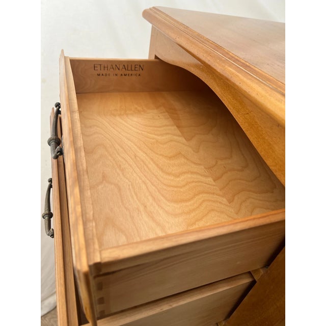 Ethan Allen Vintage Ethan Allen Lingerie Dresser French Country Seven Drawers Solid Maple For Sale - Image 4 of 11