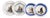 French Plates in Pink and Cobalt Blue by Pillivuyt, Set of 4 For Sale