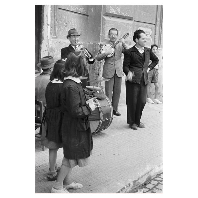 Erich Andres, Road Music in Santa Lucia, Naples, Italy in 1954, Photographic Print For Sale