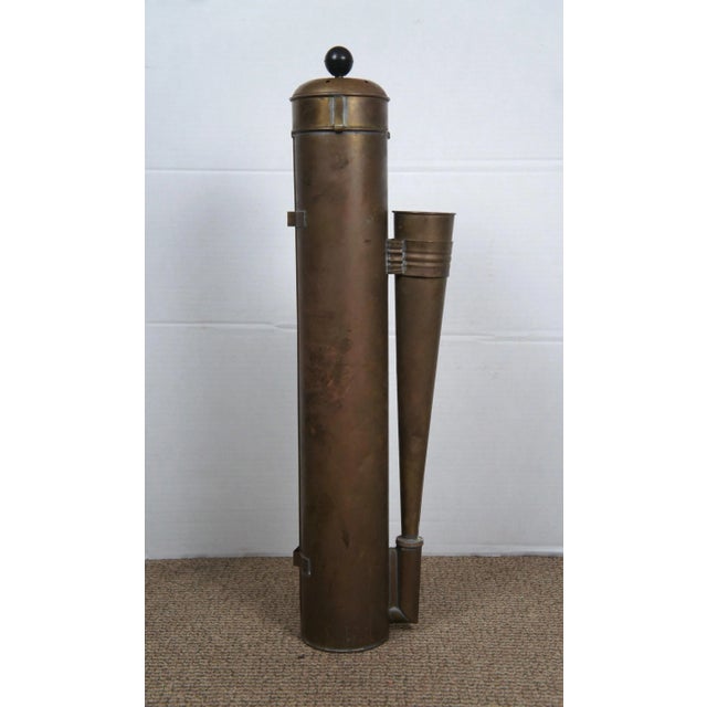 Late 19th Century Antique Brass Nautical Maritime Plunger Operated Yacht Boat Fog Horn For Sale - Image 6 of 12
