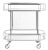 Metal 2 Tier Octagon Bar Cart in Silver & Mirror For Sale - Image 7 of 7