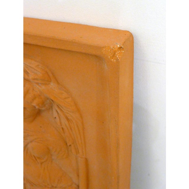 Unknown, Bas-Relief of a Woman, 1960s, Terracotta For Sale - Image 9 of 13