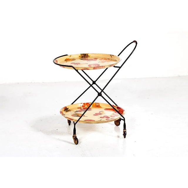 Mid-Century Swedish Serving Trolley, 1950s For Sale - Image 9 of 9