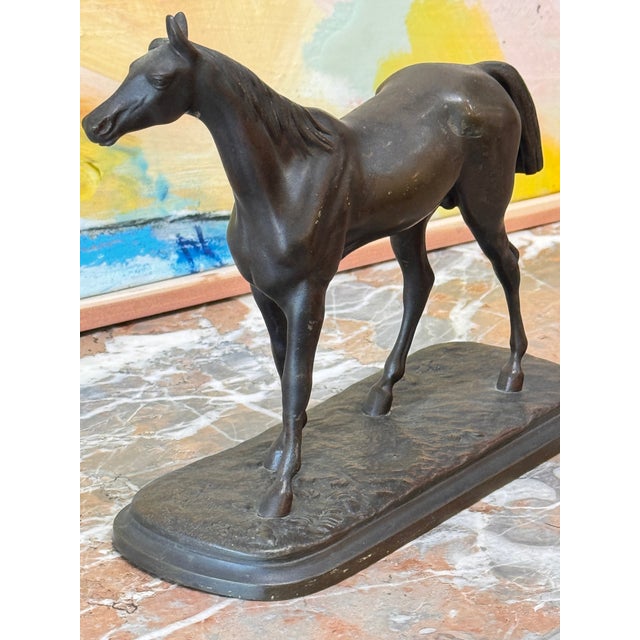 Metal Late 19th Century English Cast Bronze Horse For Sale - Image 7 of 7