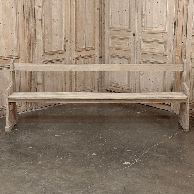 19th Century Gothic Revival Stripped Oak Church Bench For Sale - Image 4 of 18
