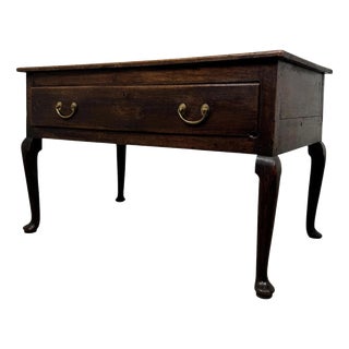 Antique 18th Century English Georgian Oak Low Side Table For Sale