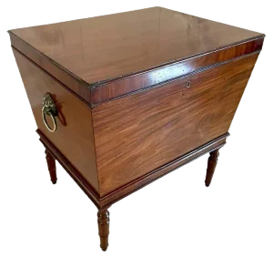 Large George III Antique Mahogany Cellarette Wine Cooler