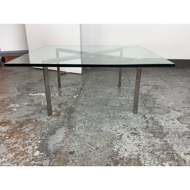 Knoll Ludwig Mies Van Der Rohe for Knoll Barcelona Glass Table For Sale - Image 4 of 12