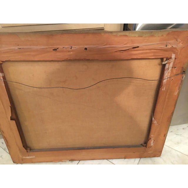 1953 "Tritea Greece" Grecian Landscape Oil Painting by Spacuzza, Framed For Sale - Image 9 of 10