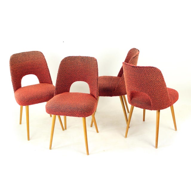 Vintage Dining Chairs by Oswald Heardtl for Ton, Czechoslovakia, 1960s, Set of 4 For Sale - Image 16 of 16