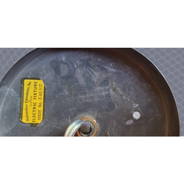 Late 20th Century 10-Light Industrial Gunmetal & Glass Globe Chatham Chandelier by Robert Long For Sale - Image 9 of 9