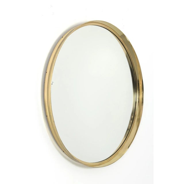 Wonderful Big Round Mirror by Vereinigte Werkstätten Munich from Germany, 1960s. The Mirror Has a Beautiful Frame Made of...