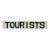 Circa 1940s Wood Black and White Tourists Sign For Sale