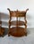 French Provincial Vintage Grosfeld House Three Tier Walnut Side Tables With Drawer – A Pair For Sale - Image 3 of 12