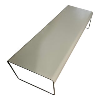 Italian Brand Cassina White / Metal Table For Sale