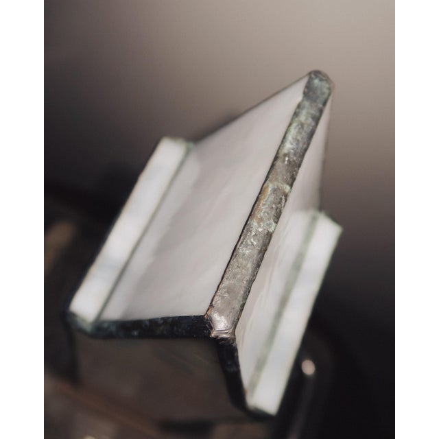 Late 20th Century Architectural Leaded Glass Obelisk Table Lamp For Sale In Los Angeles - Image 6 of 8