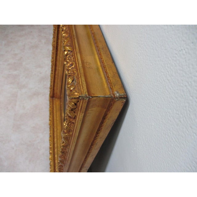 Black Antique Italian Gold Gilt Carved Portrait Frame Oil Painting Antique For Sale - Image 8 of 12